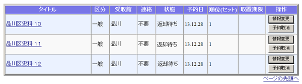 (画像)セット予約の解除完了画面